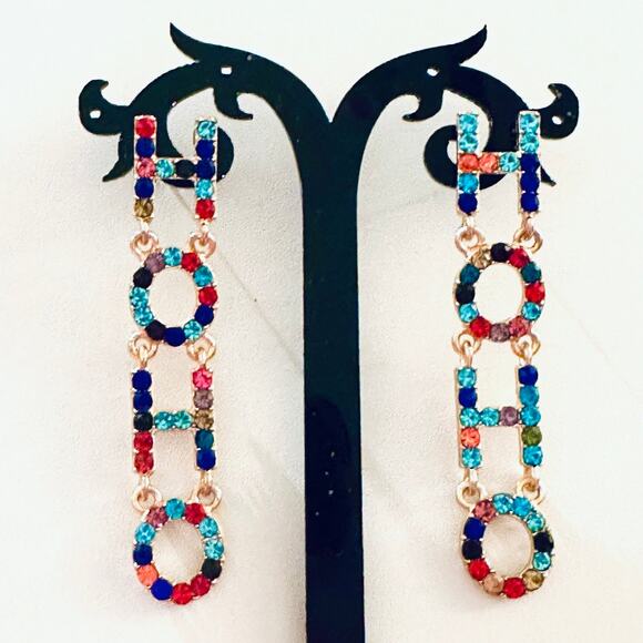 Christmas Ho Ho Ho Earrings - Picture 1 of 1